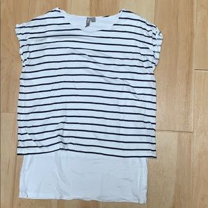Blue and white striped nursing top by ASOS